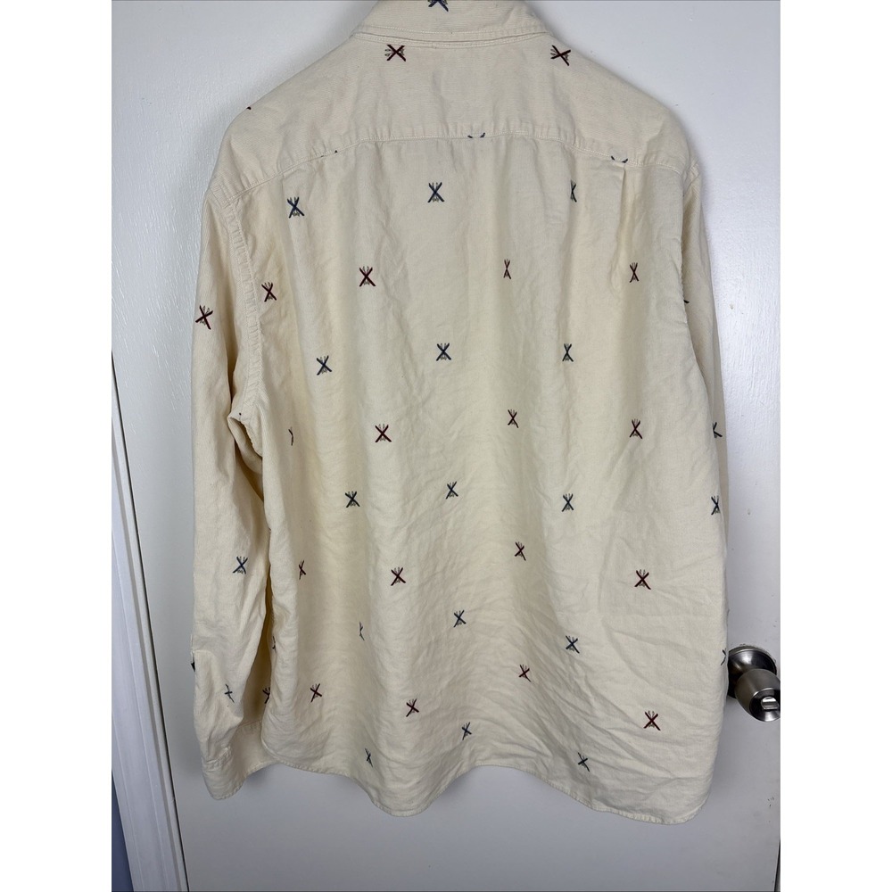 J Crew Oarsman Corduroy Shirt Mens 2XL Button Down Long Sleeve AOP - Picture 5 of 7